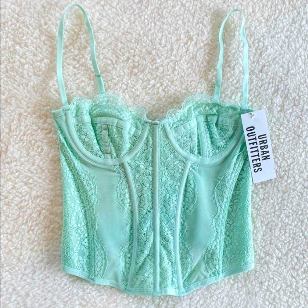 Urban Outfitters Modern Love Corset- Mint/Teal